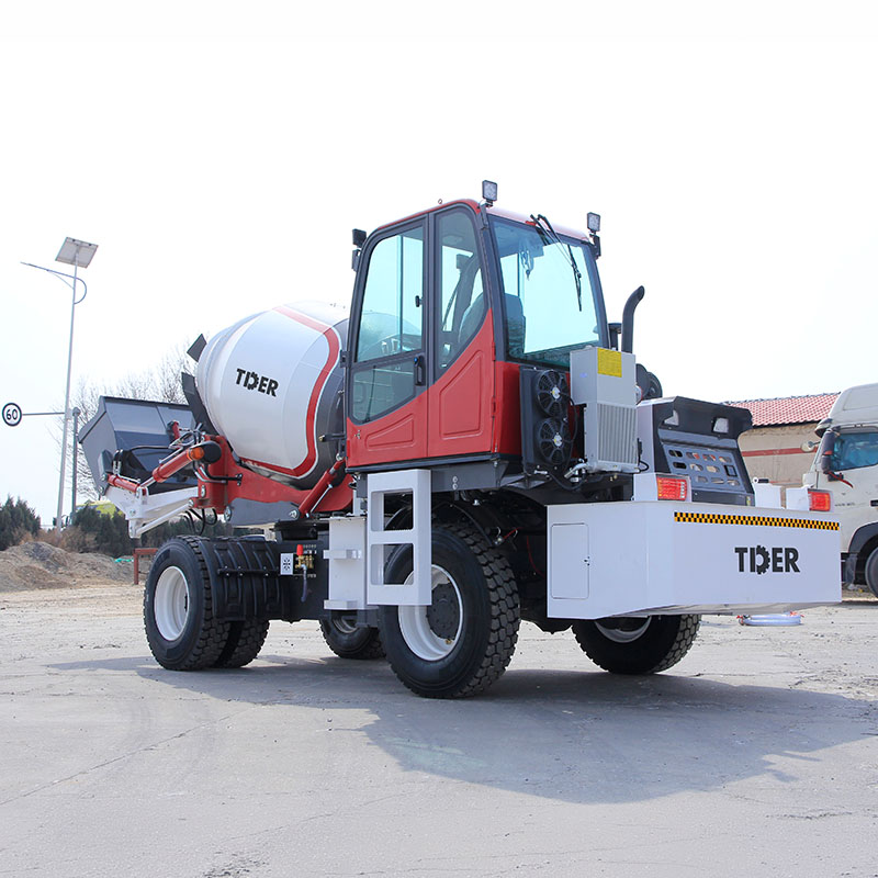3 m³ Betonmischer-LKW mit Heckkabine und synchronisierter Trommel